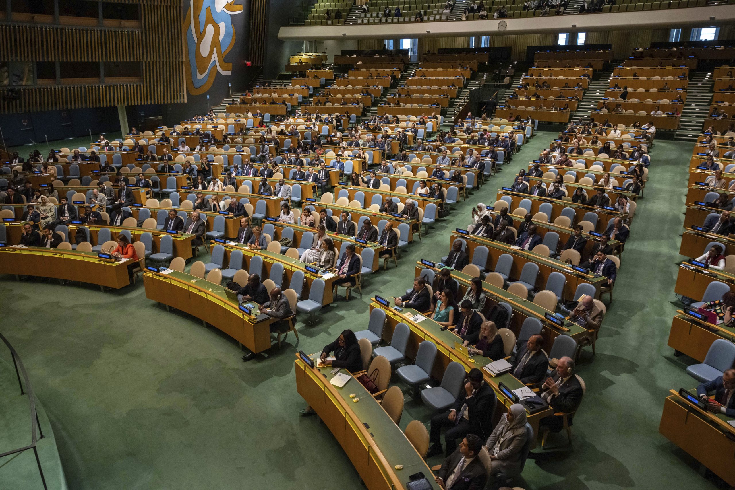 Empty seats at the UN General Assembly in 2025, symbolising a shifting world order