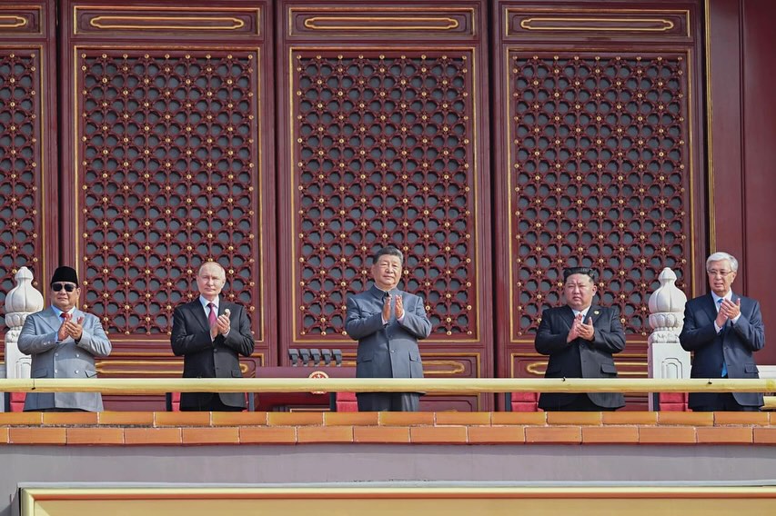Global power transition: Prabowo Joins Xi, Putin, Kim at China's Victory Day military parade, (By BPMI Setpres - instagram.com/kemensetneg.ri, Public Domain, https://commons.wikimedia.org/w/index.php?curid=174278566)